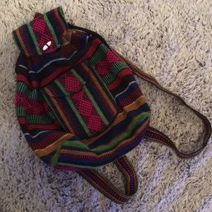 Handwoven festival backpack